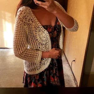 Petite white cardigan